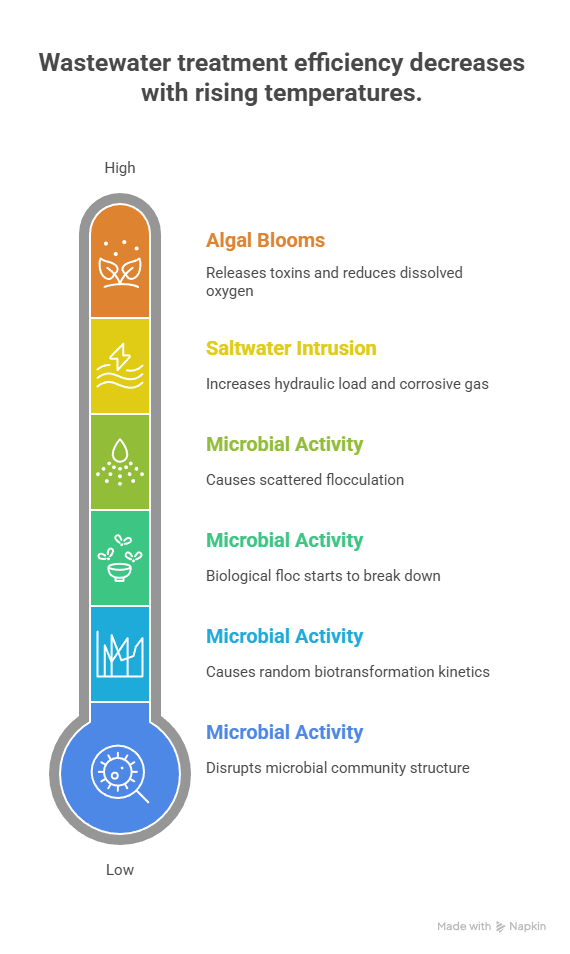 Temperature-Driven Treatment Inefficiencies