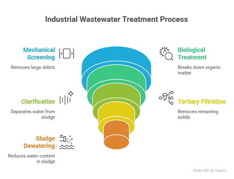 Breakdown of Industrial Wastewater Treatment Process