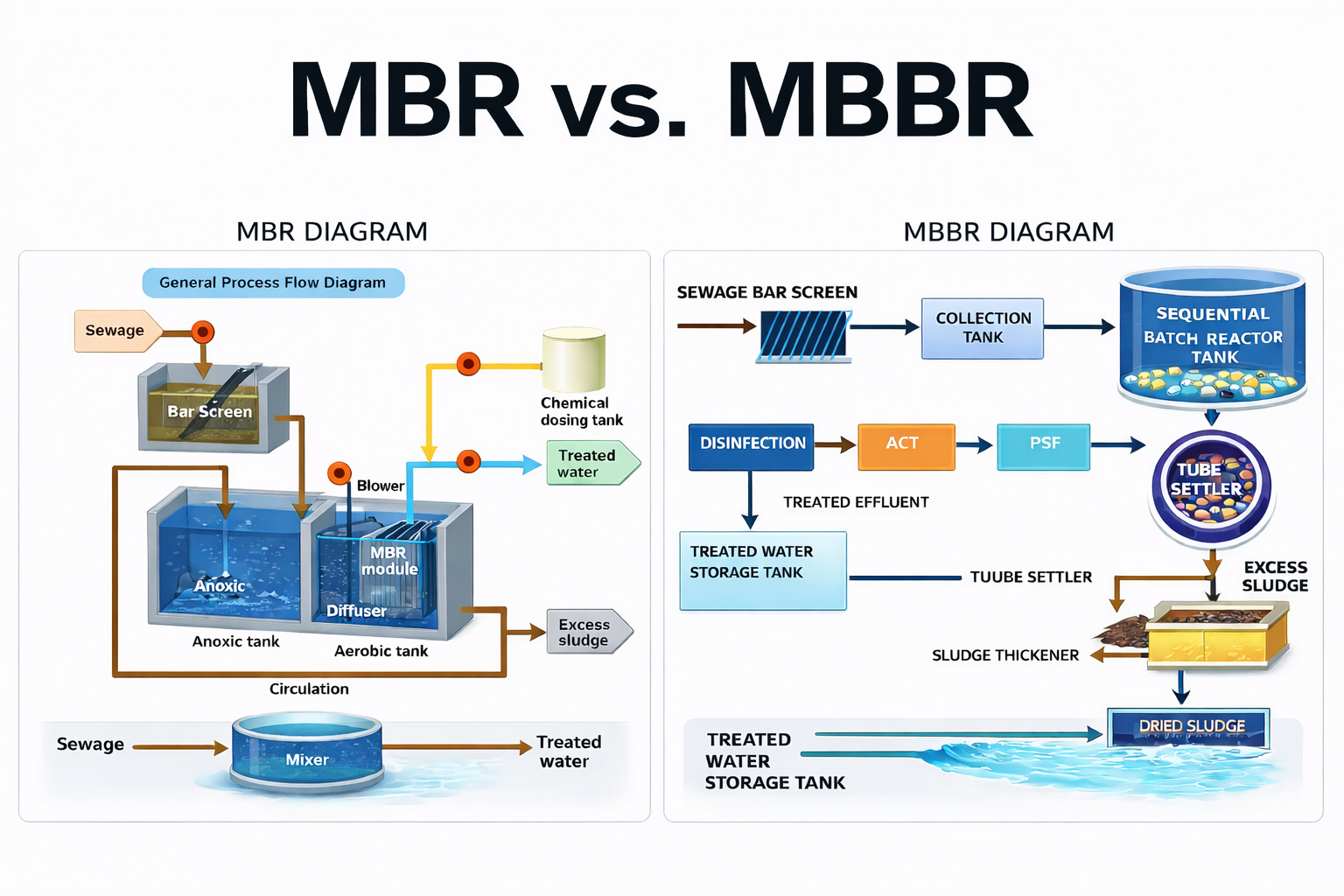 STP Technologies in India 2026 — MBBR, SBR, MBR, ASP Compared | SUSBIO