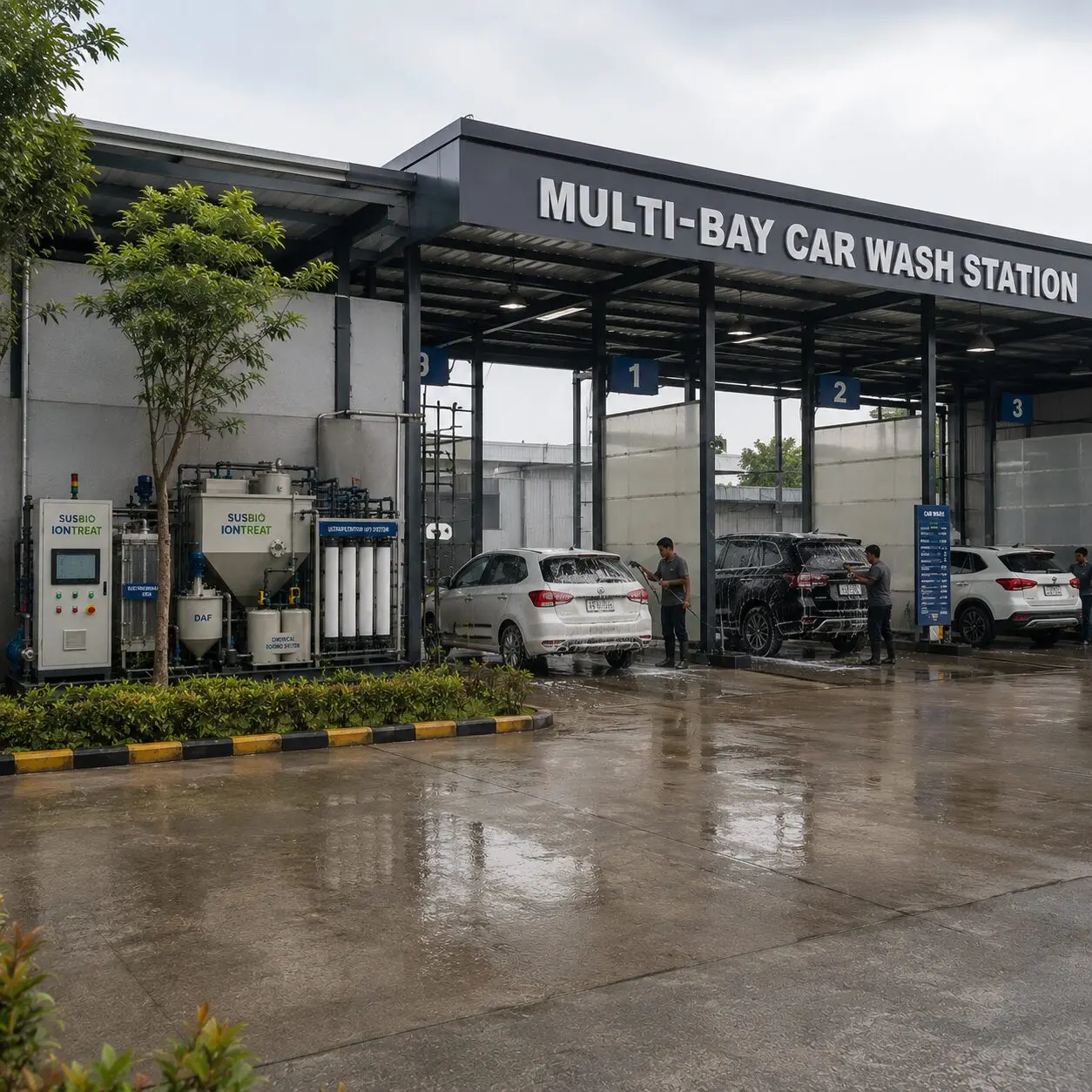 Multi-bay car wash station, Whitefield