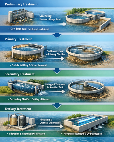 Industrial Wastewater Treatment stages